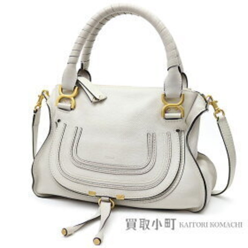 Chloe Marcie Handbag Pale Gray Calfskin shoulder tote crossbody Bag